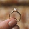 0.85 ct  Oval cut   4 prongs  Moissanite Solitaire Engagement Ring in 18K White Gold