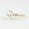 1.33 CT Oval Cut Moissanite Engagement Ring in 14K Yellow Gold