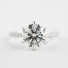 1 CT Round  Cut 6 Prongs Moissanite Solitaire Engagement Ring in 14K White  Gold