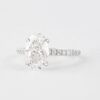 1.91 CT Oval Cut Moissanite Solitaire Engagement Ring in 18K White Gold