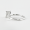 1.80 CT Cushion Cut Moissanite Hidden Halo Engagement Ring in 18K White Gold