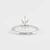 1.5 CT Pear Cut 5 Prongs Moissanite Solitaire Engagement Ring in 14K White Gold