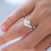 1.33 CT Oval Cut   4 Prong  Moissanite solitaire Diamond Engagement Ring in 14K Rose Gold