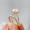 1.80 CT Cushion Cut  Four Prong Moissanite Engagement Ring in 14K Yellow Gold