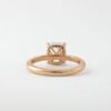 1.5  CT Cushion Cut  Hidden Halo 4 Prongs Moissanite Solitaire Engagement Ring in 18K RoseGold