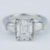 1.74 CT Emerald-Cut Moissanite Custom Three Stone Engagement Ring