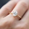 2.72 CT Oval  Cut 4 Prong  Moissanite solitaire Diamond Engagement Ring in 14K Rose Gold