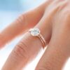1.20 CT Round Cut  4 Prong  Moissanite solitaire Diamond Engagement Ring in 14K Rose Gold