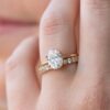 1.93 CT Oval  Cut 4 Prong  Moissanite solitaire Diamond Engagement Ring in 14K Rose Gold