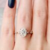 2.0CT Oval Solitaire Moissanite Engagement Ring