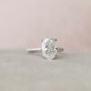 3.50 CT Oval Cut Moissanite Hidden Halo Engagement Ring