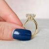 2.50CT Cushion Cut Moissanite Unique Engagement Ring