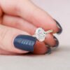 2.0CT Oval Cut Moissanite Double Claw Engagement Ring