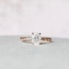 1.50CT Oval Cut Moissanite Twisted Engagement Ring