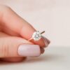 1.50CT  Round Cut Solitaire Moissanite Engagement Ring