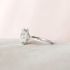 5.0CT Oval Cut Hidden Halo Moissanite Engagement Ring