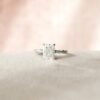 3.50 CT Radiant Cut Hidden Halo Moissanite engagement Ring