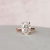 3.50 CT Oval Cut Twisted Shank Moissanite Engagement Ring