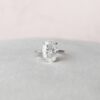 5.0 CT Oval Cut Hidden Halo Moissanite Engagement Ring