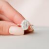 4.50CT Oval Cut Moissanite Solitaire Engagement Ring
