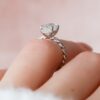 2.0 CT Oval Cut Moissanite Braided Engagement Ring