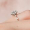 2.50CT Emerald Cut Moissanite Engagement Ring