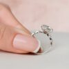 4.0 CT Round Cut Moissanite Solitaire Engagement Ring
