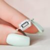 3.0CT Emerald Cut Moissanite East-West Engagement Ring