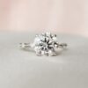 2.50 CT Round Cut Moissanite Solitaire Engagement Ring