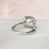 4.0CT Cushion Cut Cathedral Halo Moissanite Pave Engagement Ring