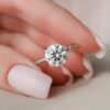 2.50CT Round Cut Moissanite Twisted Engagement Ring