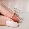 3.50CT Radiant Cut Hidden Halo Diamond Pave Setting Moissanite Engagement Ring