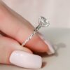 2.50CT Round Cut Moissanite Twisted Engagement Ring