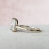 2.50CT Pear Cut Hidden Halo Moissanite Engagement Ring