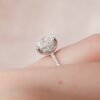 2.50 CT Round Cut Pave Setting Moissanite Engagement Ring