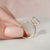 4.50CT Pear Cut Moissanite Diamond Hidden Halo Engagement Ring