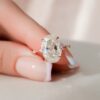 5.0CT Oval Cut Solitaire Moissanite Engagement Ring