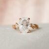 2.0CT Oval Cut Moissanite Branches Engagement Ring