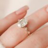2.0CT Oval Solitaire Moissanite Engagement Ring