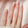 5.0CT Oval Cut Solitaire Moissanite Engagement Ring