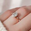 1.50 CT Oval Cut Solitaire Moissanite Engagement Ring