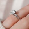 2.0 CT Round Cut Twig Moissanite Engagement Ring