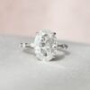 4.50CT Oval Cut Moissanite Solitaire Engagement Ring