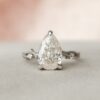 1.80CT Pear Cut Nature Inspired Moissanite Engagement Ring