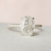 2.50 CT Oval Cut Hidden Halo Moissanite Engagement Ring