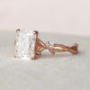 2.0 CT Radiant Cut Twig Moissanite Engagement Ring