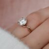 2.50 CT Twig Round Moissanite Nature Inspired Engagement Ring