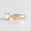 1.0 CT Round Cut Nature Inspired Cluster Moissanite Engagement Ring in 18K Yellow Gold