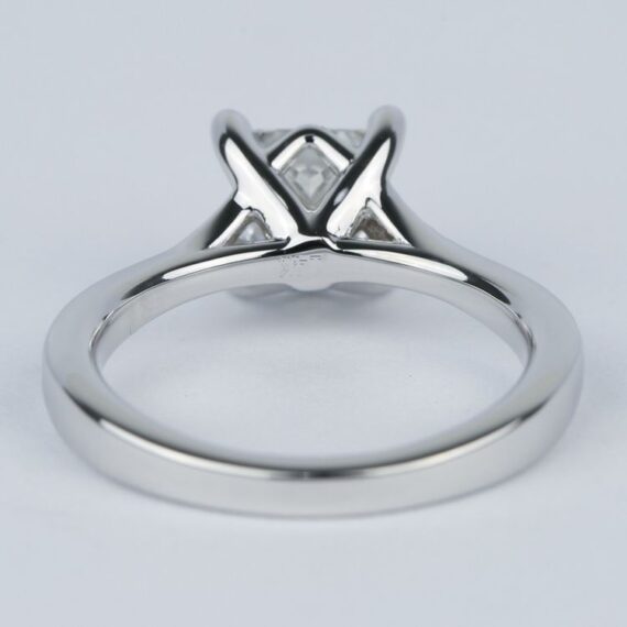 1.96 CT Princess Cut Solitaire Moissanite Split Shank Engagement Ring